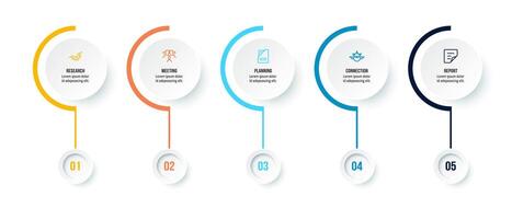 Circle business infographic template. vector