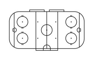 Ice Hockey Rink standard dimensions, Coach table for tactic presentation vector