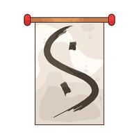 Illustration of Japanese scroll paper vector