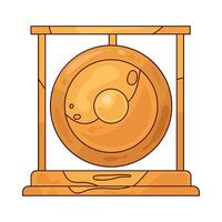 Illustration of gong vector