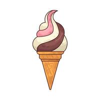 Illustration of ice cream cone vector