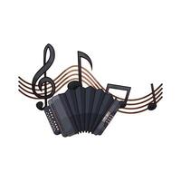 melodious accordion strains vector