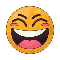 Illustration of laughing emoji vector