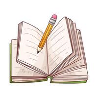 write in a book vector