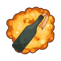 illustration of Molotov cocktails explode vector