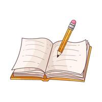 write in a book illustration vector