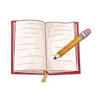 illustration of write in a book vector