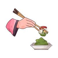 sushi and wasabi vector