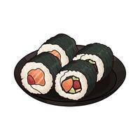 Illustration of sushi roll vector