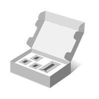 Stander Mailer Box Dieline template With 3D vector