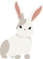 A cartoon rabbit sitting on a white background vector