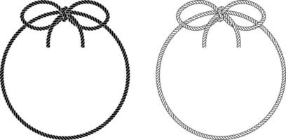 circular rope lace frame with copy space for text or design vector