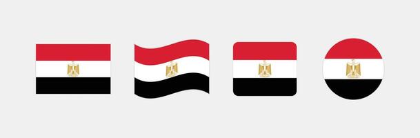 Egypt flag. Set of Egypt Flags Collection. vector