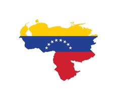 Venezuela Map. Map of Venezuela with National Flag. vector