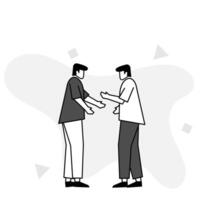 illustration of flat characters chatting, conversing vector