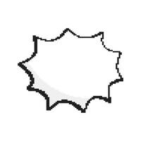 Dialogue Box Pixel Icon. Pixel Chat Speech Bubble for Text. Empty Pixelated Blank Dialogue. 8 Bit Retro Style. Communication Box. Dialogue Cloud. Isolated Illustration vector