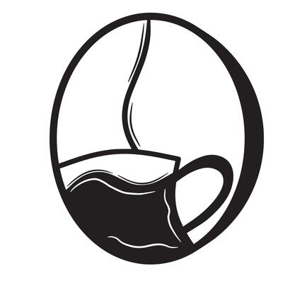 cup coffee bean logo