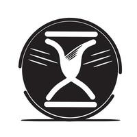 rotating sand time icon. sand time ends vector