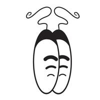 twin squid icon isolated simple style vector