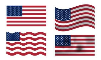 High Quality USA Flag Design American Flag in Bold Colors for Stock Use, Websites, and Prints vector