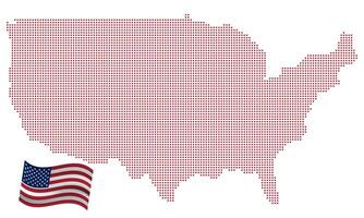 Modern USA Dotted Map Design with Minimalistic Style for High Quality Digital and Print Use vector