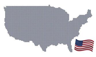 USA Dotted Map in a Stylish and Detailed Format Perfect for Digital and Print Projects vector
