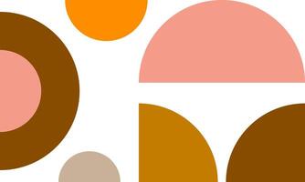 abstract white background with brown semi circle vector