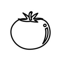 tomato icon in line style vector