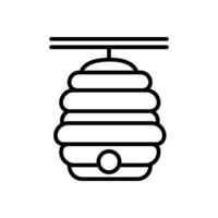 honeycomb icon in line style vector