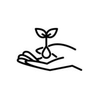 seeding icon in line style vector