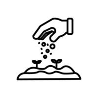 fertilization icon in line style vector