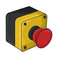 illustration of emergency stop button vector