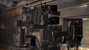 Advanced science laboratory equipment in a hidden bunker setting video