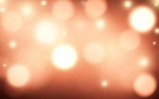 Golden Brown Bokeh Lights in Warm Tones. Abstract Soft Light Background with Blurred Circles and Warm Radiance, Background decoration vector