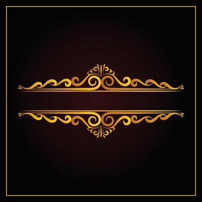 Royal Title Border Or Text Frame Ornament Elements Luxury
