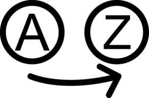 From A to Z Icon vector