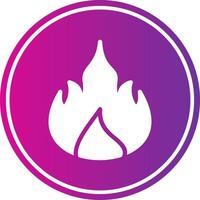 Fire Glyph Gradient Circle Icon vector