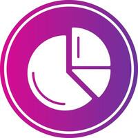 Pie Chart Glyph Gradient Circle Icon vector