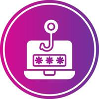 Phishing Glyph Gradient Circle Icon vector