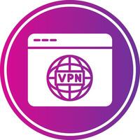 VPN Glyph Gradient Circle Icon vector