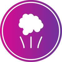 Smoke Glyph Gradient Circle Icon vector