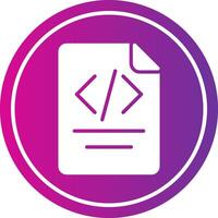 Paper Glyph Gradient Circle Icon vector