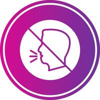 Inability To Speak Glyph Gradient Circle Icon vector