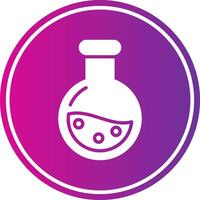 Flask Glyph Gradient Circle Icon vector