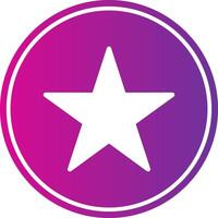 Star Glyph Gradient Circle Icon vector