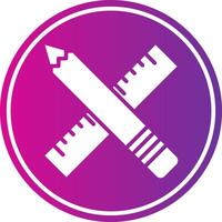 Pencil Glyph Gradient Circle Icon vector