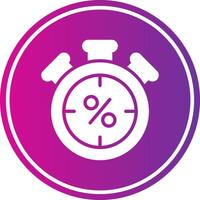 Timer Glyph Gradient Circle Icon vector