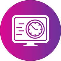 Fast Time Glyph Gradient Circle Icon vector