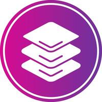 Layers Glyph Gradient Circle Icon vector