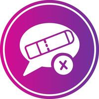 Quit Smoking Glyph Gradient Circle Icon vector